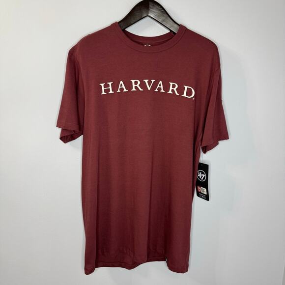 Harvard Crimson '47 Franklin Fieldhouse T-Shirt Short Sleeve Maroon L New - Picture 1 of 12